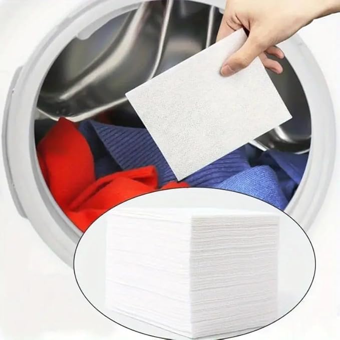 Color Catcher Sheets – 100 Count Dye Trapper for Laundry, Prevent Color Bleeding & Protect Fabrics in Mixed Wash Loads