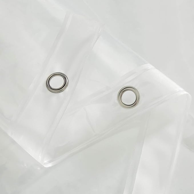 EurCross Extra Long Shower Curtain Liner, Waterproof Clear Shower Liner 72 x 86inches with 3 Bottom Magnets, Transparent