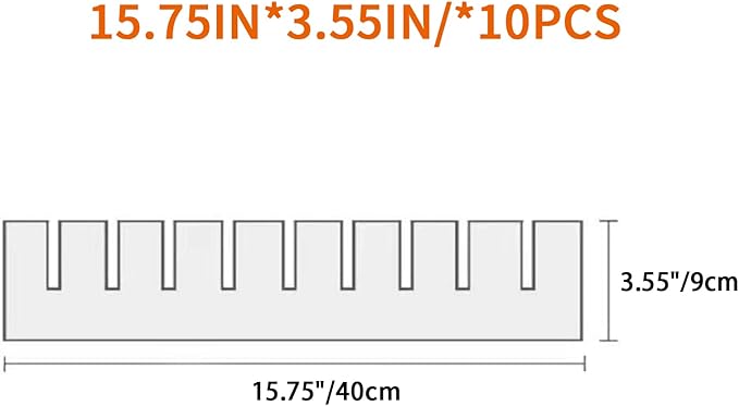 10Pcs Drawer Dividers, 15.75" x 3.55", Thick, DIY Organizer Separator, Large Adjustable Dresser Drawer Organizer for Clothes, Bedroom, Bathroom, Kitchen Cutlery, Desk, Office Storage