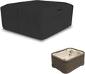 Seal Skin Covers Waterproof Hot Tub Cover, Heavy Duty Outdoor Spa Protector with Air Vents, Padded Handles, Adjustable Cord, Straps & All Weather Protection (Black, 80"L x 80"W x 20"H)