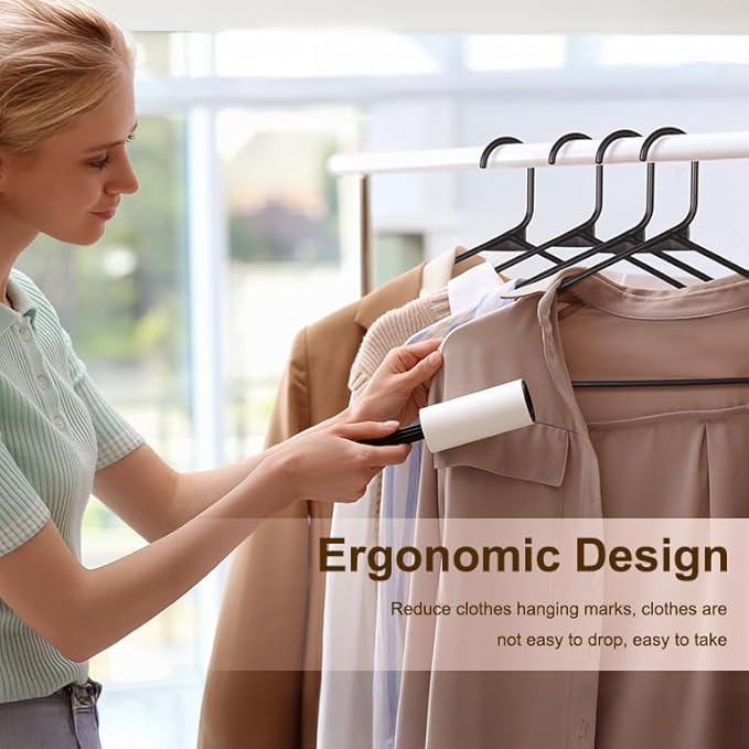 HOUSE DAY Black Plastic Hangers 60 Pack & Medium Mesh Laundry Bags 3 Pack - Space-Saving & Non-Slip Clothes Hangers with Hooks + Delicates Wash Bags Pefect for Closet Storage and Organization