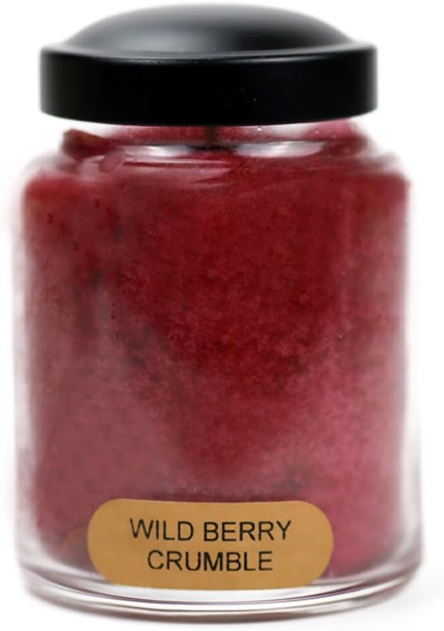 A Cheerful Giver - Wild Berry Crumble - 6oz Baby Scented Candle Jar with Lid - Keepers of The Light - 35 Hours of Burn Time, Gift for Women, Red