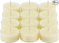 PartyLite Set of 12 Tea Lights Candles, Sweet Baked Pears and Ground Almonds Scent, Aromatherapy Scented Candles Gift Set, Up to 4 to 6 Hours Burn Time