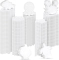 Zhehao 50 Pack 5 Shapes Hot Tub Sponge Absorber Oil Absorbing Sponge Foam Hot Tub Scum Absorber for Swimming Pool Spa Cleaning Accessories(White)