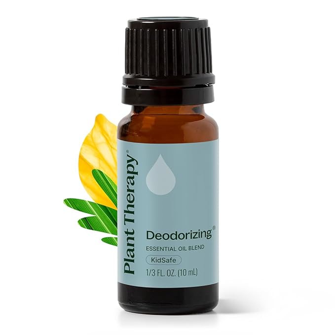 Plant Therapy Deodorizing Essential Oil Blend, 10 mL (1/3 oz), Pure Essential Oils, Undiluted, Therapeutic Grade, Ideal for Household Cleaning & Deodorizing