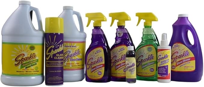 Sparkle Glass Cleaner, Original Purple, 67.6oz Refill Bottle, 67.6 OZ