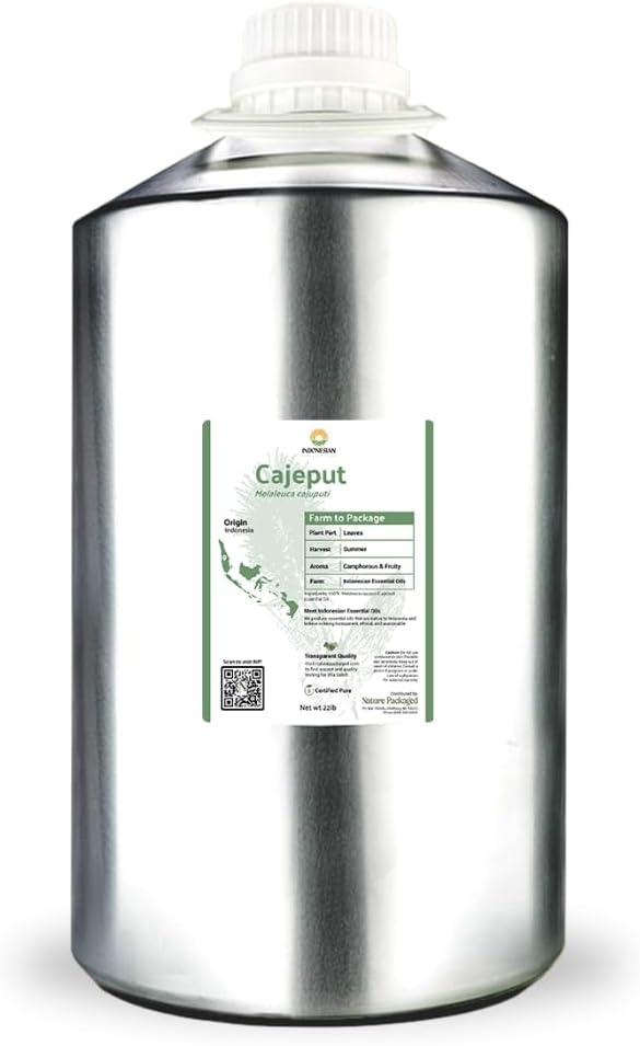 Cajeput Essential Oil (22lbs) - Direct from Central Java, Indonesia - Essential Oils for Diffusers Aromatherapy; Essential Oils for Body; Massage Oils | 100% Pure Therapeutic Grade