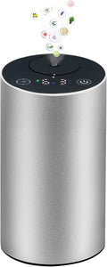 Waterless Essential Oil Diffuser – Aromatherapy Scent Diffusers for Home, Office, Hotel, Bedroom – Modern and Elegant Mini Fragrance Diffuser – Cordless and Portable with Digital Display(Grey)