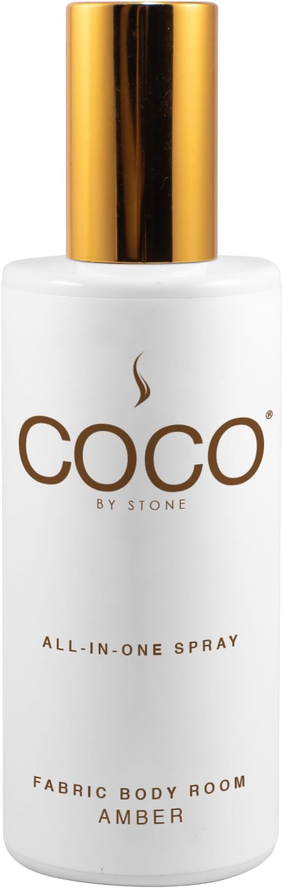 COCO by Stone 5oz All-in-One Spray (Amber) Shake & Spray Formula for Fabric, Pillows, Interiors, Clothing, Home Fragrance Accessories, Room Perfume, Room Deodorizer, Vegan & Cruelty-Free