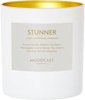 Moodcast Stunner Scented Candle - Aesthetic Candle for Home, Sandalwood, Violet & Rosewood, Clean Coco Wax Blend, Vegan, Paraben Free, 45-Hour Long Lasting Burn - 8oz
