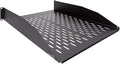 NavePoint 2U 19-Inch Universal Vented Rack Mount Cantilever Fixed Server Cabinet Shelf 22-Inches Deep Black
