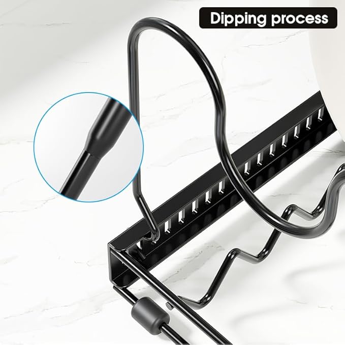 Expandable Pots and Pans Organizer Rack, Pot Lid Kitchen Cabinet Organizer Holder with 10 Adjustable Compartment, Kitchen Cabinet Organizer for Pots, Pans, Lids & Bakeware, Countertop Storage