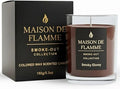 Smoky Ebony Scented Candle – 150g / 5.3 oz Soy Wax Blend, Hand-Poured Candle with Cotton Wick & 10% Fragrance Load – Smoky Woody Oud Home Candle for Bedroom & Living Room Décor