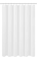 N&Y HOME Fabric Shower Curtain Liner 69 x 70 inches, Hotel Quality, Washable, Water Resistant White Spa Bathroom Curtains with Grommets, 69x70