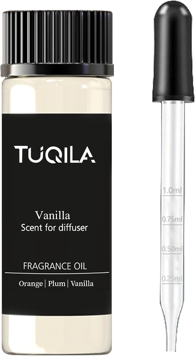 Waterless Diffuser Oil 20ml Vanilla Aroma Scent- Hazelnut, Citrus, Cinnamon, Plum& Cashmere Wood Fragrance Oil for Essential Oil Diffusers, Home, Hotel, Office and Car
