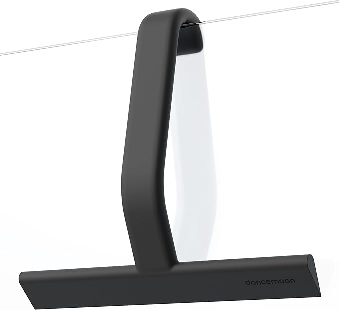 dancemoon JustHang Shower Squeegee for Glass Doors, All-One-Piece Silicone with Built-in Hook Design for Easy Hanging, Household Window Mirror Squeegee for Bathroom, Glass, Kitchen, Tile Wall, Car