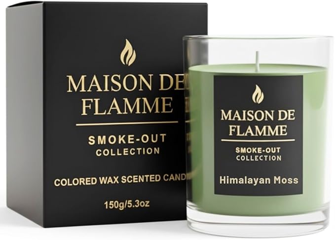 Himalayan Moss Soy Scented Candle – 150g / 5.3 oz Aromatherapy Green Candle, Hand-Poured Soy Wax Blend with Cotton Wick, Long-Lasting Home Fragrance for Relaxation & Bedroom Décor