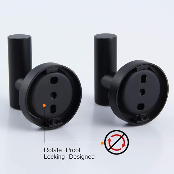Matte Black Bathroom Towel Hooks SUS 304 Stainless Steel Coat Hook Round Clothes Wall Mounted Towel Coat Robe Hook Cabinet Closet for Bath Kitchen Garage Hotel