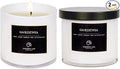 Chloefu LAN Gardenia Scented Candles - Highly Scented, 7.1oz|45 Hour Long Burning, Gifts for Women, 100% Natural Soy, Home Decor, White Glass Jar With Gift Box 2 Pack