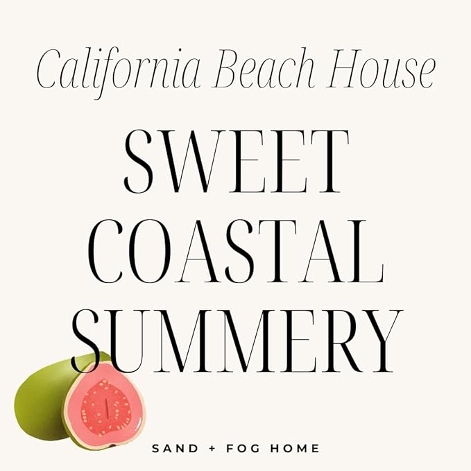 Sand + Paws Scented Candle - California Beach House–Luxurious Air Freshening Jar Candles Neutralize pet Odors and Enhance Home décor – 100% Cotton Lead-Free Wicks - 12oz