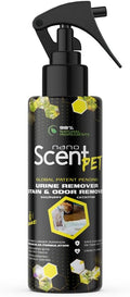 nanoSCENT PET Urine Remover for Dogs & Cats, Eliminates Odors & Stains, 98% Natural Ingredients, Safe for Pets & Home, Bio-Active Enzymes + Long-Lasting Fresh Scent, Carpet, Floors & Furniture (200mL)