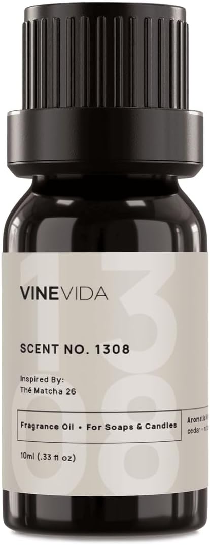 VINEVIDA Scent NO. 1308 Fragrance Oil - 10mL - Inspired by: Thé Matcha 26 Fragrance Oil for Candle Making - Made in USA Candle Scents Scents for Soap Making