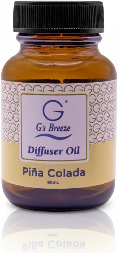 G's Breeze Piña Colada Diffuser Oil - Tropical Coconut & Pineapple Scent - Long Lasting Fragrance, Uplifting Aroma - Ideal for Home & Office - Refreshing & Inviting Atmosphere - 60 ML