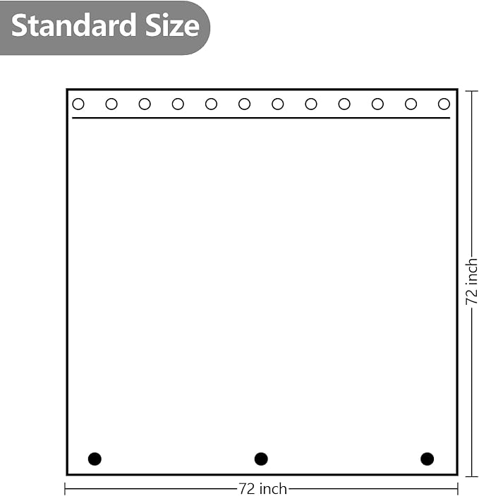 Waterproof Fabric Shower Curtain Liner with 3 Extra-Large Magnets, 72 x 72 inch Washable Cloth Shower Liner Elegant Hotel Quality, Neutral Cream Lightweight Shower Curtain for Bathroom