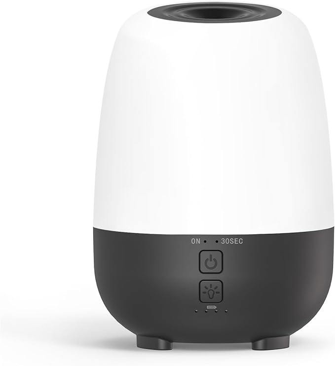 150ML Rechargeable Battery Powered Essential Oil Diffuser, Cordless Portable Aromatherapy Diffuser,7-Hour Run time, 7-Color LED Lights
