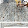 Lareko 6 Sq.Ft,Wood Peel and Stick Floor Tiles,4 Pack Grey Vinyl Flooring (No Adhesive Residue) 36"×6" Waterproof and Non-Slip Laminate Flooring for Renters Bathroom, Living Room(DustGray)