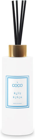 COCO by Stone 5oz Reed Diffuser (Blue Birch) Luxury Scented Oil Diffuser Aromatherapy, Reed Diffusers for Home, Diffusing Oil Fragrance,Fragrance Products, Reed Diffusers for Home, Vegan