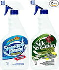 Sparkle Plenty Silk Sensation Cleaning Solutions Bundle - Sparkle Plenty Chandelier Cleaner Drip Dry Spray No Wipe & Silk Plant Cleaner Spray No Wipe - Artificial Plants & Flowers Spray Away Cleaner