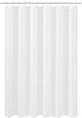 N&Y HOME Fabric Shower Curtain Liner Shorter Size 68 inches Height, Hotel Quality, Washable, White Bathroom Curtains with Grommets, 70x68