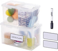 Bostitch Konnect Storage Containers with Lids, Organizer, Clear Plastic Box, Stackable Nesting Bins, 3-Piece Bundle, 1 Large, 2 Medium