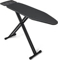 Duwee 13"x43" Ironing Board with Heat Resistant Cover and Thicken Felt Pad, Ironing Boards with Silicone Steam Iron Rest, Heavy Sturdy T-Legs,Black
