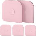 Pan Scraper, 5 Pcs Pot Scraper Plastic, Pot Scraper Non Scratch for Cast Iron, Pot and Pan Cleaning, Sturdy Scraper Kitchen Tool, Pink