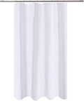 N&Y HOME Fabric Shower Curtain Liner 48 x 72 inches Bath Stall Size, Hotel Quality, Washable, Water Repellent, White Spa Bathroom Curtains with Grommets, 48x72