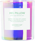 Moodcast His Pillow Scented Candle - Aesthetic Candle for Home, Purple Sage, Teakwood & Pine, Clean Coco Wax Blend, Vegan, Paraben Free, 45-Hour Long Lasting Burn - 8oz