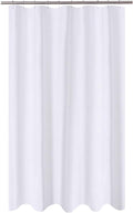 N&Y HOME Fabric Shower Curtain Liner Extra Long Stall Size 54 Width by 80 Length inches, Hotel Quality, Washable, White Bathroom Curtains with Grommets, 54x80