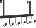 TOPIA HANGER Over The Door Hooks for Hanging, Towel Hooks Towel Racks for Bathroom, Coat Hooks Coat Rack Over The Door Organizer Hanging, Wooden Door Hangers for Coat Towel Hat Purse CT71B