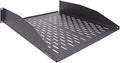 Navepoint 2U 19-Inch Universal Vented Rack Mount Cantilever Server Cabinet Shelf 18-Inches Deep with Lip Black