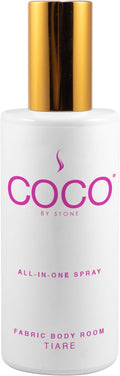 COCO by Stone 5oz All-in-One Spray (Tiare) Shake & Spray Formula for Fabric, Pillows, Interiors, Clothing, Home Fragrance Accessories, Room Perfume, Room Deodorizer, Vegan & Cruelty-Free