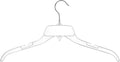 DEILSY™ Clear Plastic Clothes Hangers - Durable Clothing Hangers - Versatile Plastic Hangers for Organizing Garments for Shirt, Dress and Coat - 100 Pack