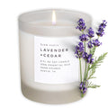 Slow North Lavender + Cedar Candle - Essential Oils and Pure Soy Wax Candle in a Reusable Frosted Glass Jar - A Unique Scented Candle Hand-Poured in The USA (8 oz)