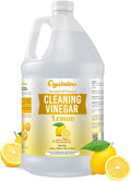 Lemon Essential Oil Cleaning Vinegar (1 Gallon) 6% Non-Toxic Distilled White, Vinegar for Cleaning Purpose, Vinagre Blanco, Vinger (128 Fl Oz (Pack of 1), Lemon)