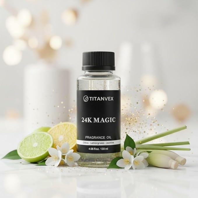 24K Magic Hotel Collection Diffuser Oil - Waterless Diffuser Oil Refill for Cold Air Use - Hotel Diffuser Oil Fragrance - Vegan and Safe Formula– 4oz
