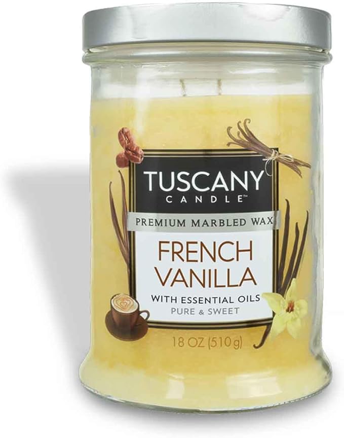 Tuscany Candle French Vanilla: Vanilla & Coffee Scented Candle, 18 oz