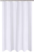 N&Y HOME Fabric Shower Curtain Liner Longer Stall Size 54 x 75 inches, Hotel Quality, Washable, White Bathroom Curtains with Grommets, 54x75