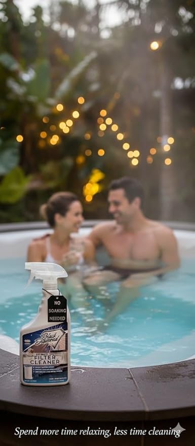 Black Diamond Stoneworks Ultimate Spa Filter Cleaner Fast-Acting Spray. Works Instantly on Hot Tub & Pool Filters Leaving Behind no Sticky Residue. Prolongs Filter Life and Pool Equipment. No Soaking