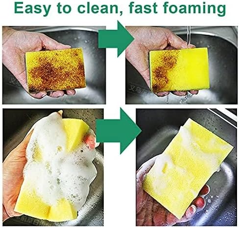 Sponge Individually Wrapped Kitchen Dishwashing Sponge, Non Scratch Scouring Pad, Odor-Free Sponge Wipes for Travel Apartments(Green 800 Pack)